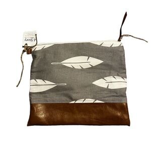 Leather boutique makeup bag
